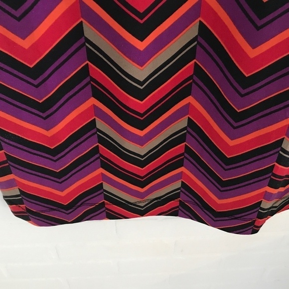 Banana Republic Mini Dress Retro Disco Chevrons Black/purple/orange/red XS - Picture 4 of 6